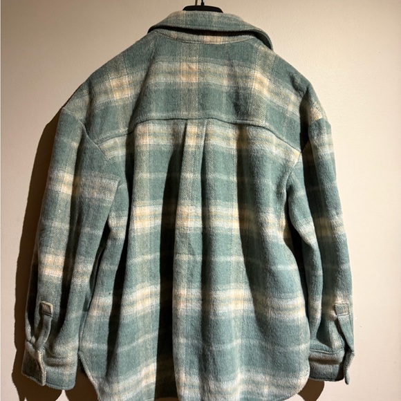 BP Green & Cream Plaid Brushed Shacket - Picture 9 of 11